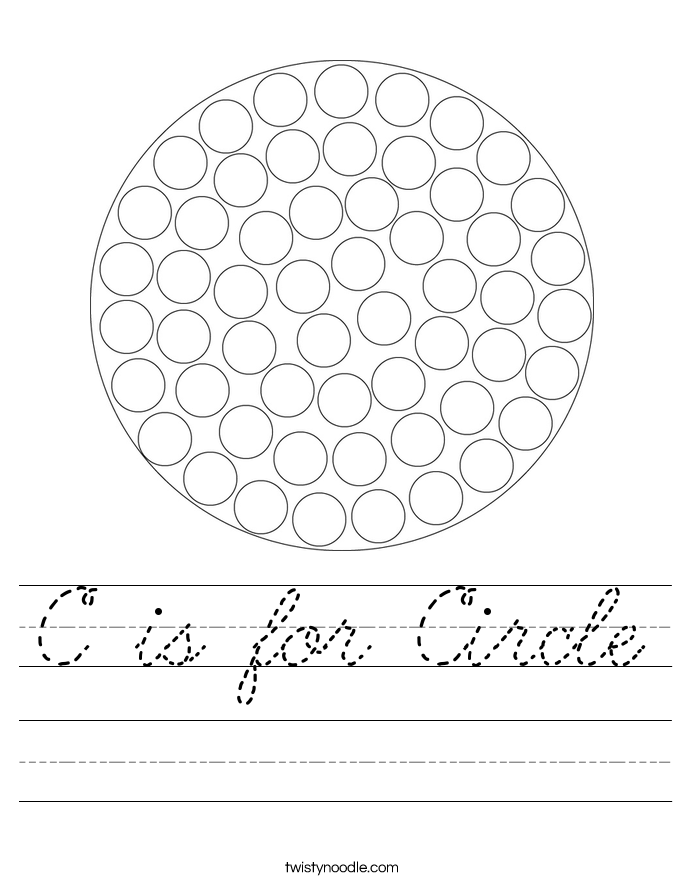 C is for Circle Worksheet