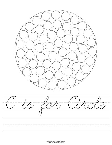 Circle Dot Painting Worksheet