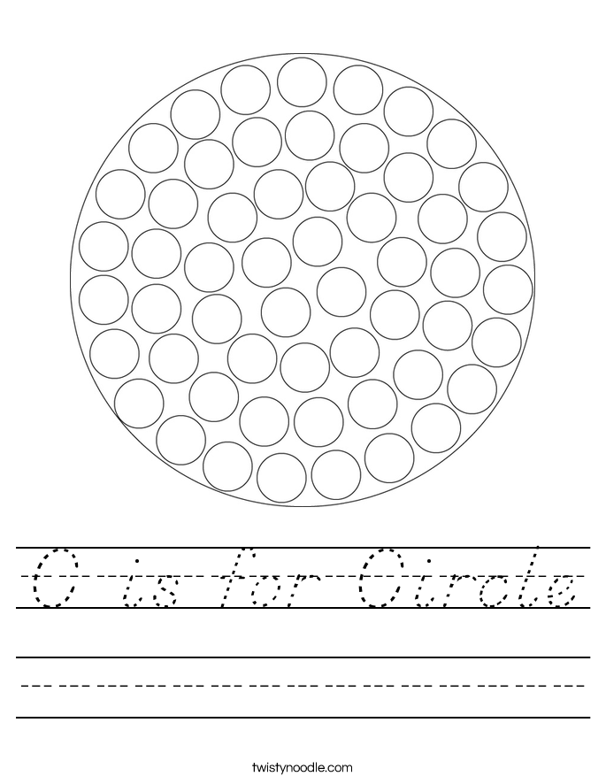 C is for Circle Worksheet