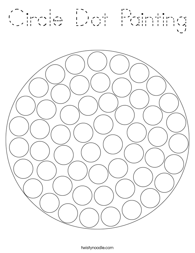 Circle Dot Painting Coloring Page