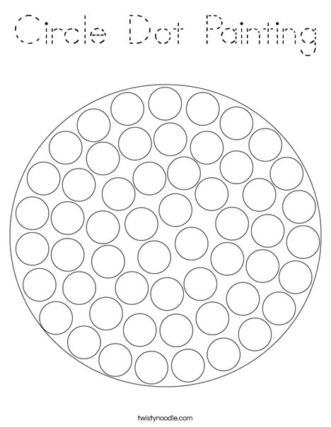 Circle Dot Painting Coloring Page