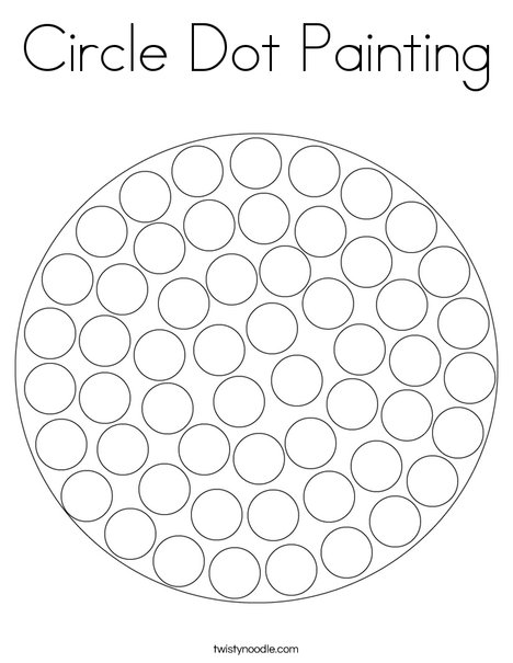 Circle Dot Painting Coloring Page - Twisty Noodle