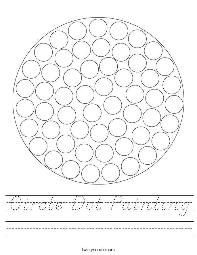 Circle Dot Painting Worksheet