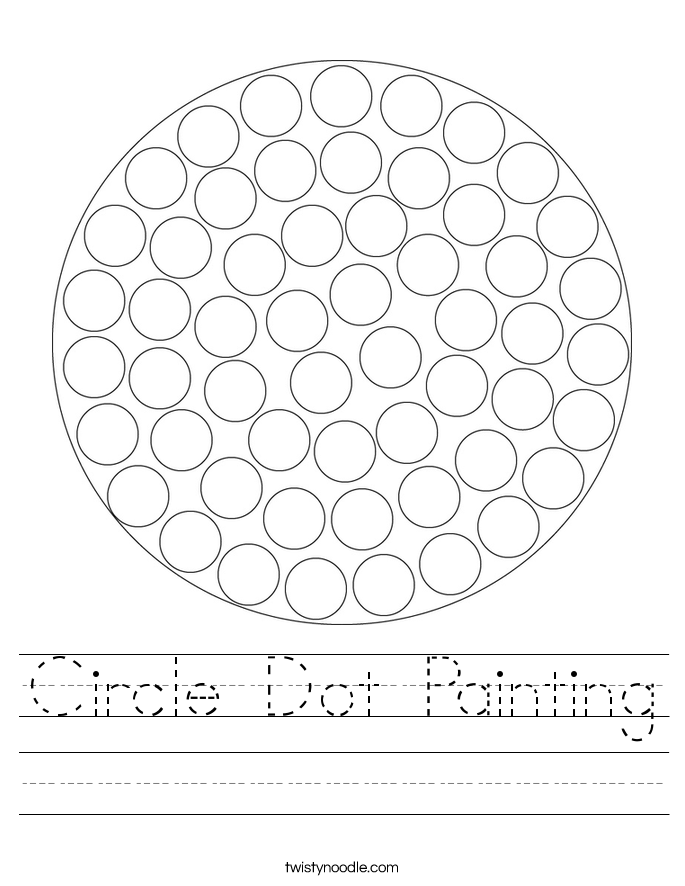 circle dot painting worksheet twisty noodle