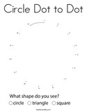 Circle Dot to Dot Coloring Page