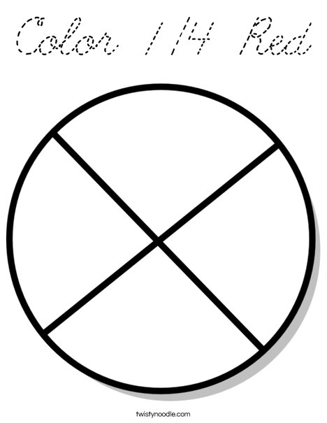 Circle Fraction Coloring Page