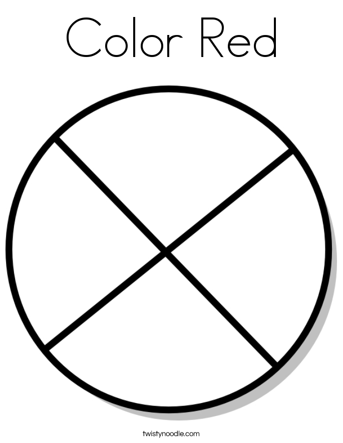 Color Red Coloring Page