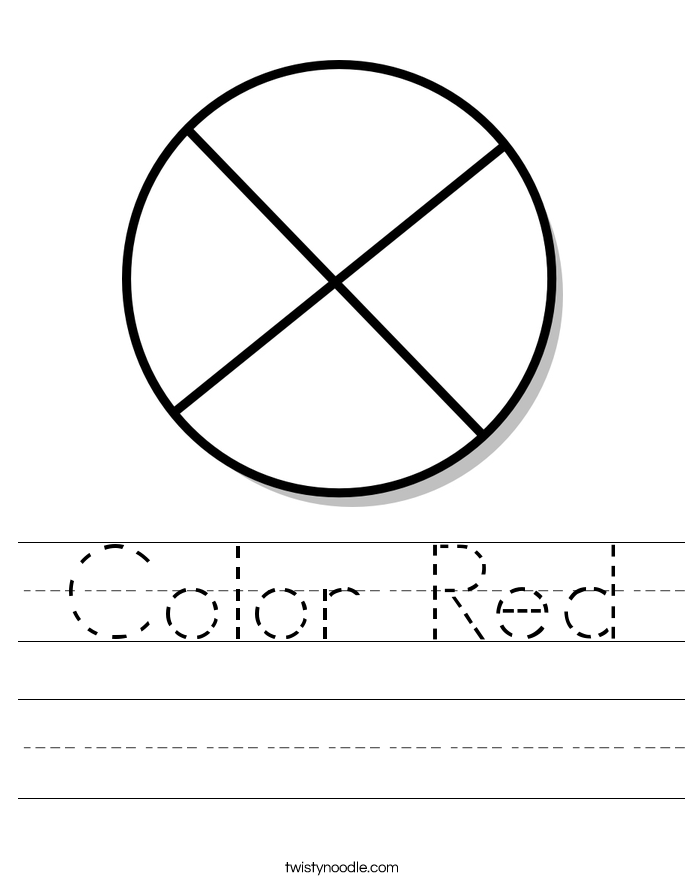 Color Red Worksheet