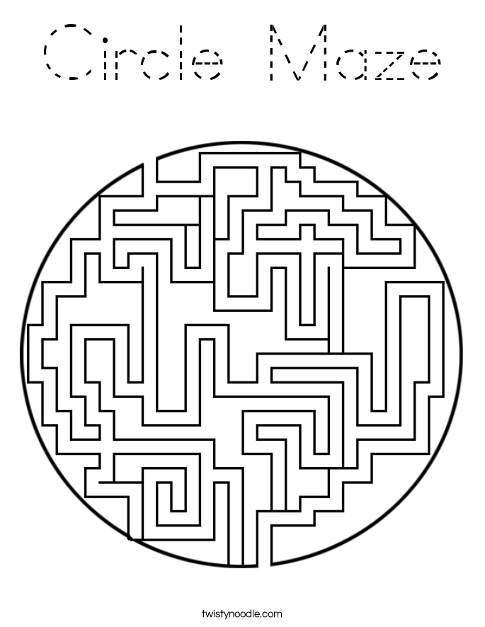 Circle Maze Coloring Page