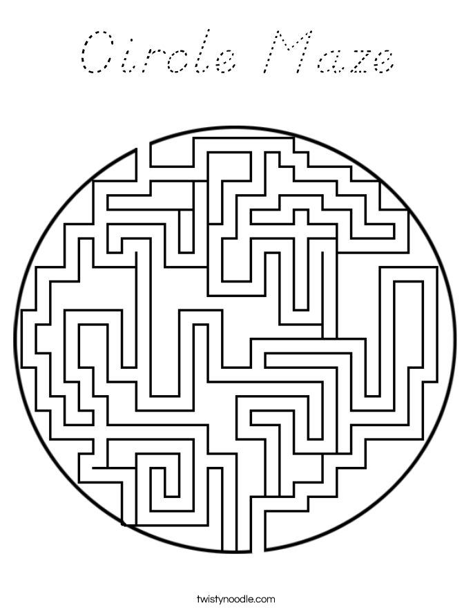 Circle Maze Coloring Page