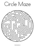 Circle Maze Coloring Page