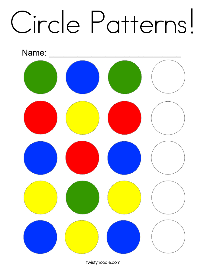 Circle Patterns! Coloring Page