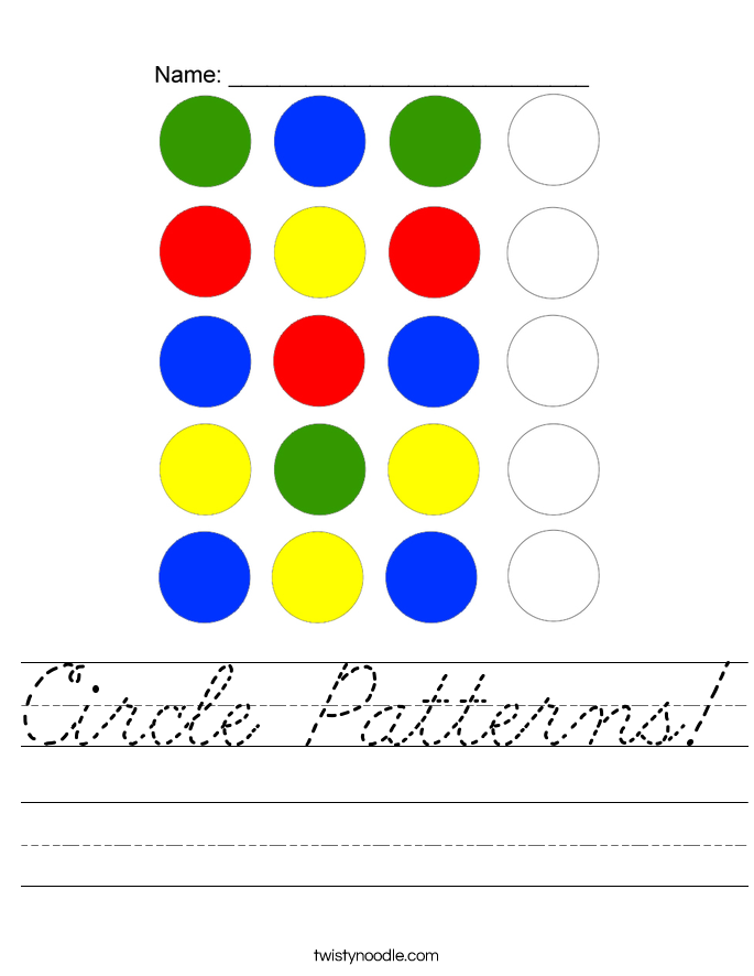 Circle Patterns! Worksheet