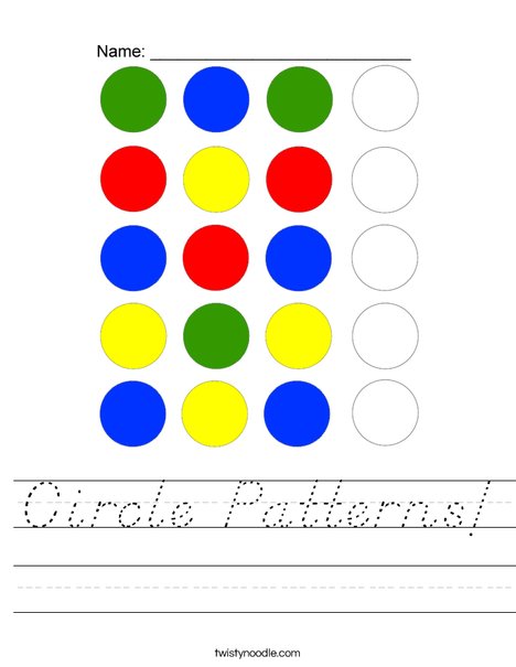 Circle Patterns Worksheet