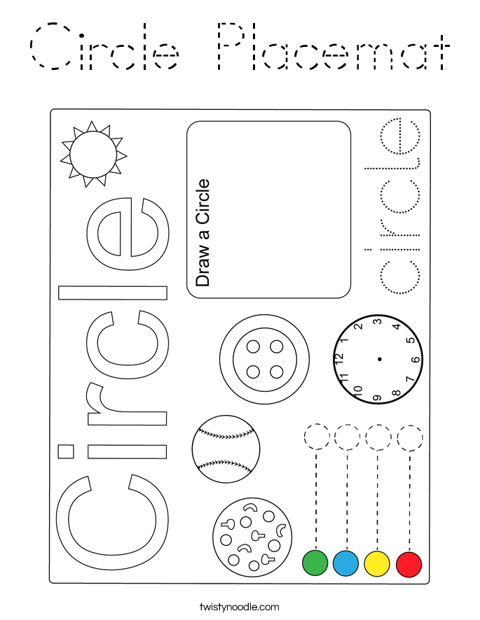Circle Placemat Coloring Page