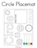 Circle Placemat Coloring Page