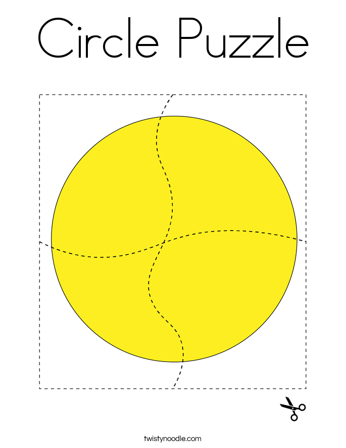 Circle Puzzle Coloring Page