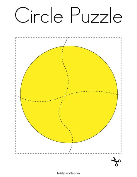Circle Puzzle Coloring Page