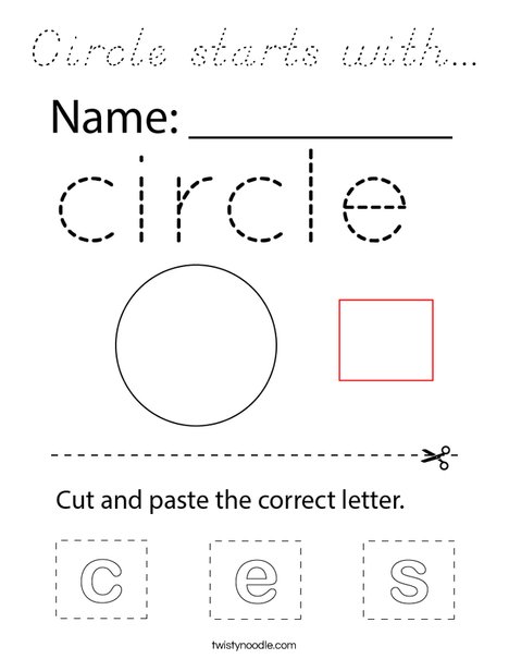 Circle starts with... Coloring Page