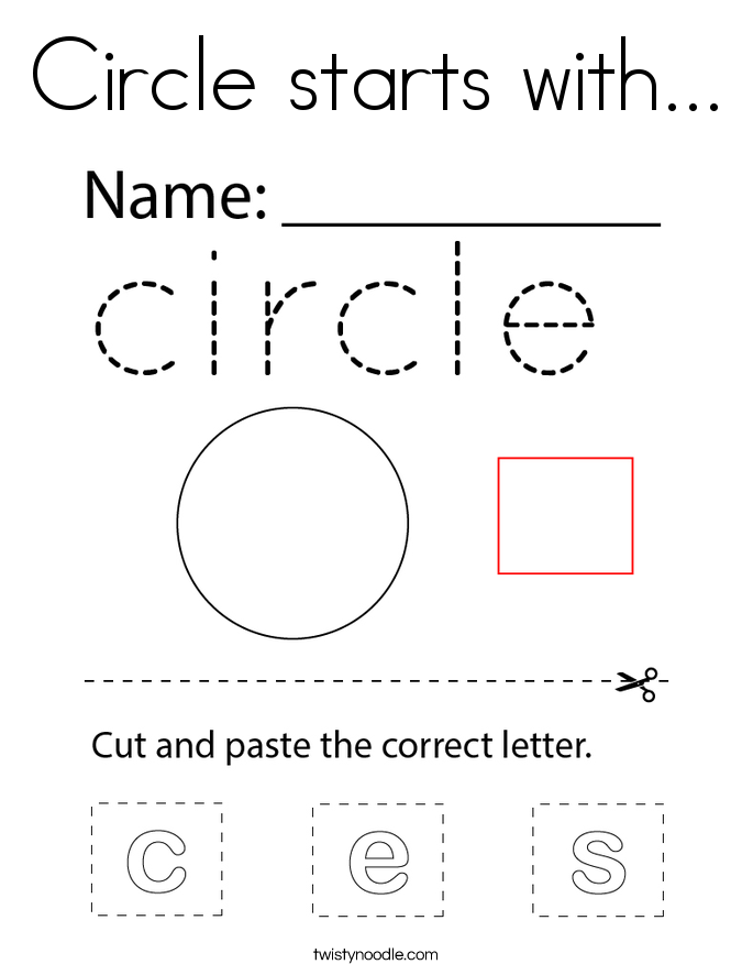 Circle starts with... Coloring Page