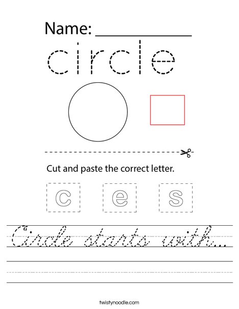Circle starts with... Worksheet