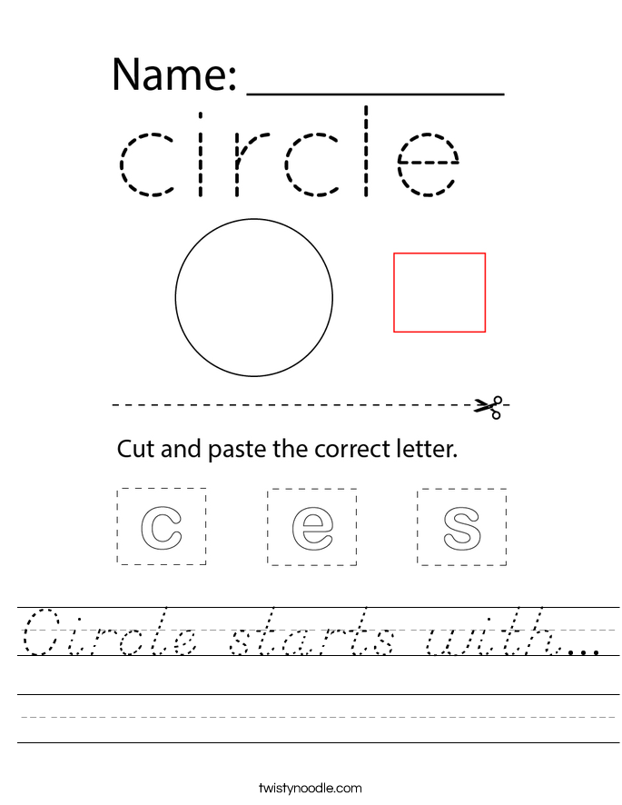 Circle starts with... Worksheet