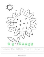 Circle the letters y-e-l-l-o-w  Handwriting Sheet