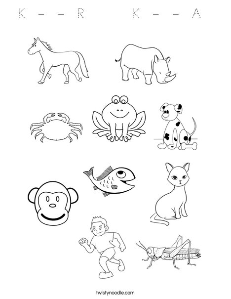 Circle the Mammals Coloring Page