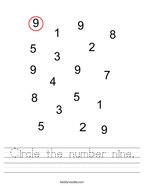 number 9 worksheets twisty noodle