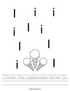 letter i worksheets twisty noodle
