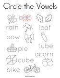 Circle the Vowels Coloring Page