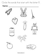 letter r coloring pages twisty noodle