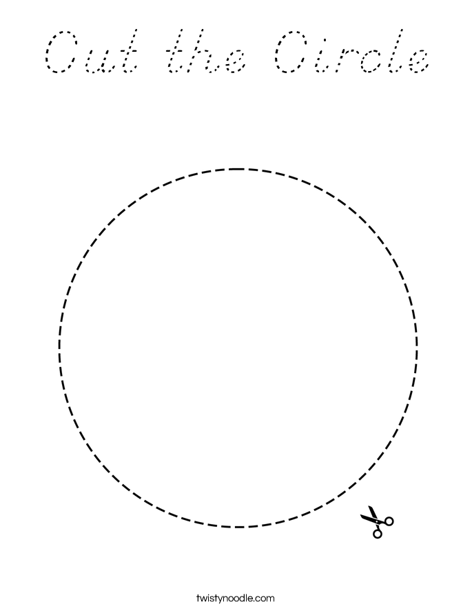 Cut the Circle Coloring Page