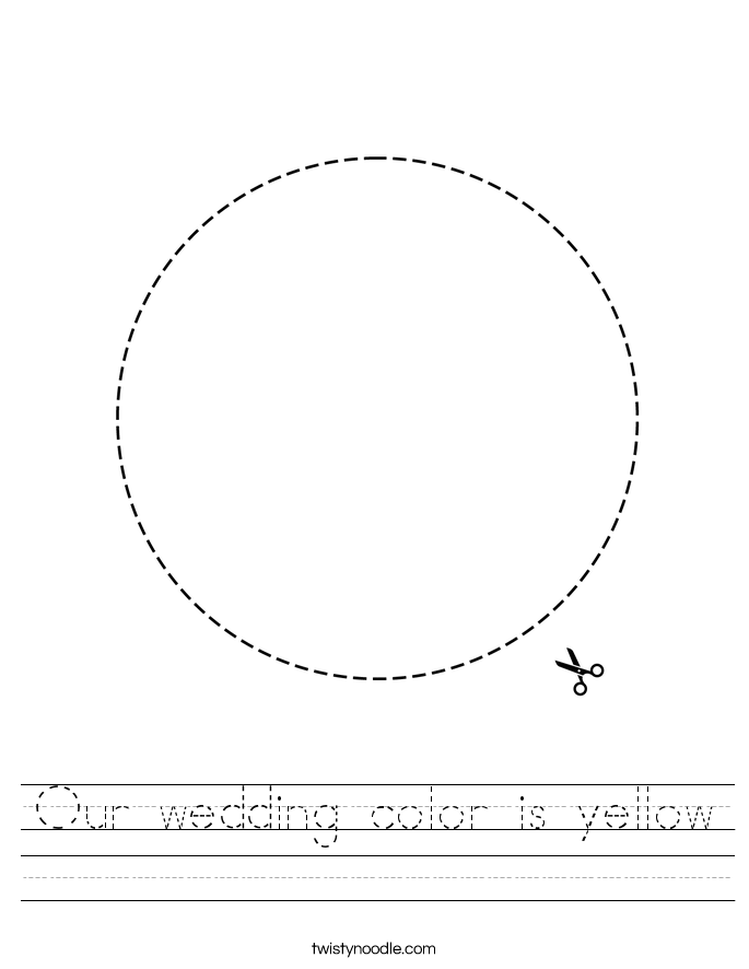 Our wedding color is yellow Worksheet