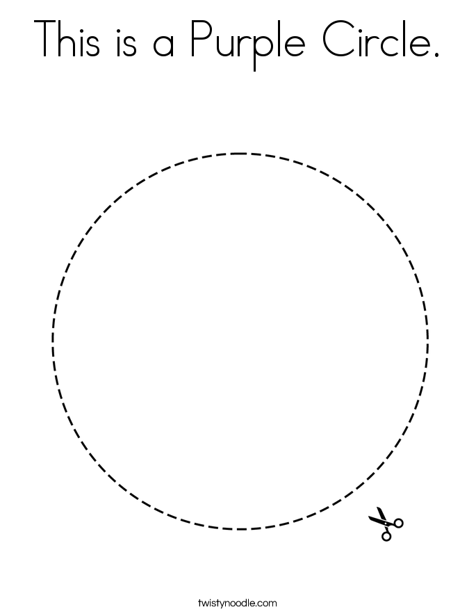 This is a Purple Circle. Coloring Page