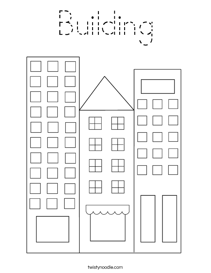 Building Coloring Page