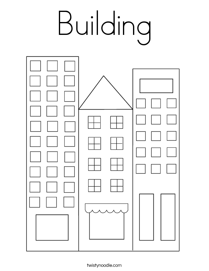 Building Coloring Page