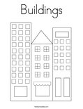 Buildings Coloring Page