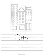City Handwriting Sheet