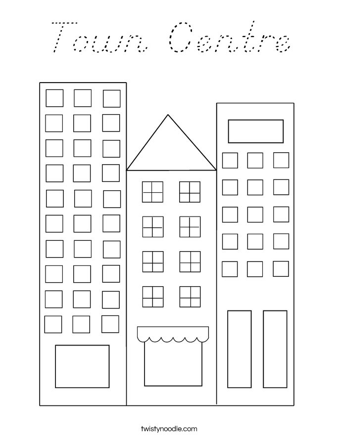 Town Centre Coloring Page