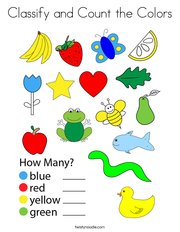 Cut and paste the primary colors Coloring Page - Twisty Noodle