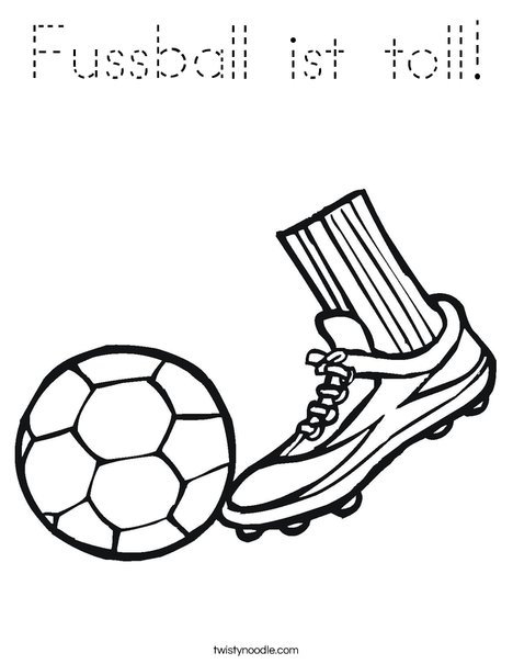 Cleat and Soccer Ball Coloring Page