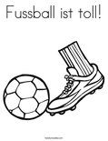 Fussball ist toll! Coloring Page
