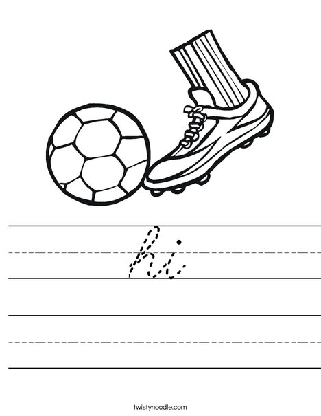 Cleat and Soccer Ball Worksheet