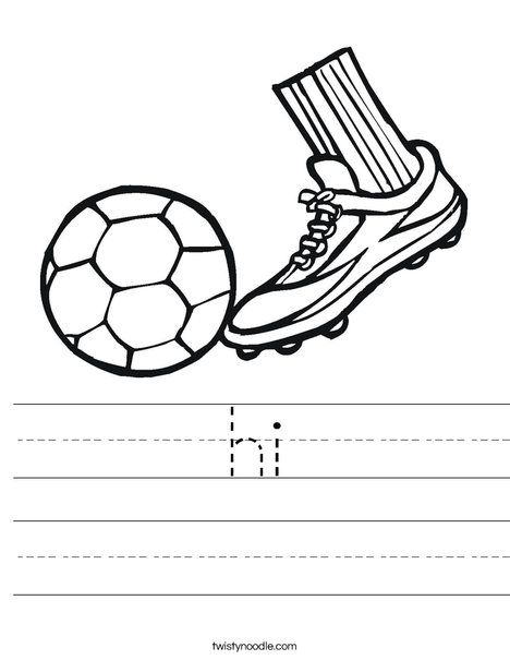 Cleat and Soccer Ball Worksheet