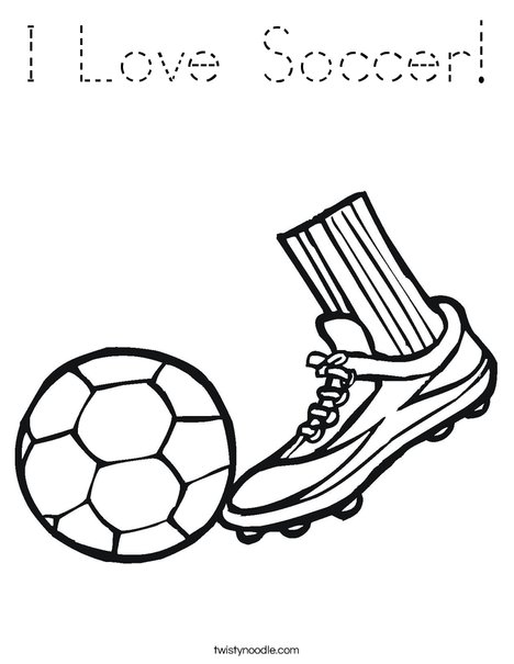 Cleat and Soccer Ball Coloring Page