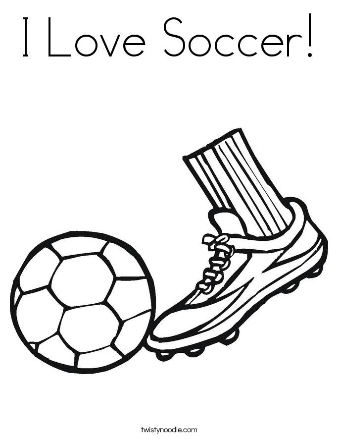 I Love Soccer! Coloring Page