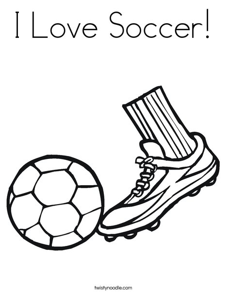 Cleat and Soccer Ball Coloring Page