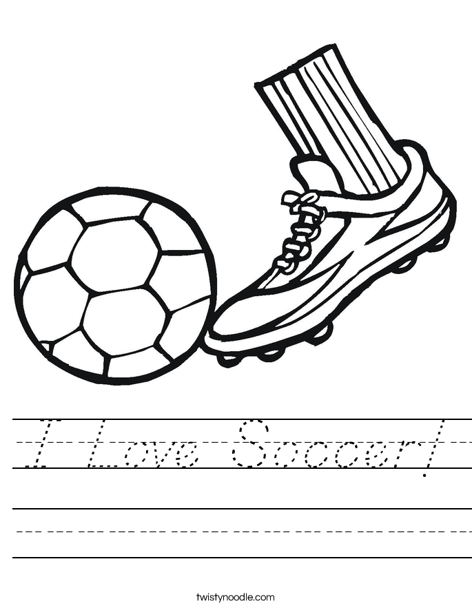 I Love Soccer! Worksheet