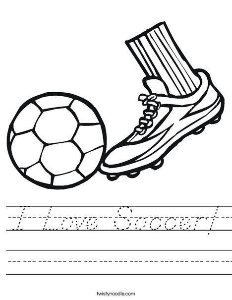 Cleat and Soccer Ball Worksheet